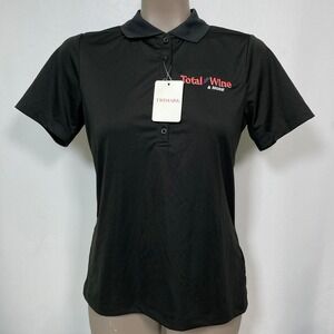 Total Wine & More Trimark Employee Black Polo Shirt Women's SMALL NWT